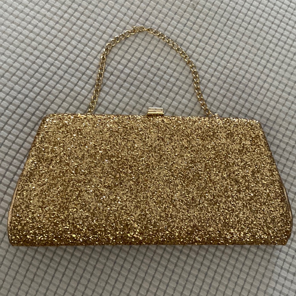 Beautiful gold clutch purse.